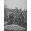 William Ritter et Janko Cadra dans le verger en fleur de Monruz